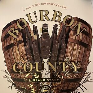 Bourbon County Brand Stout Poster - goose island barrel wall art
